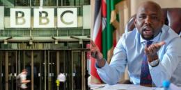 A collage of BBC offices and Interior CS Kipchumba Murkomen